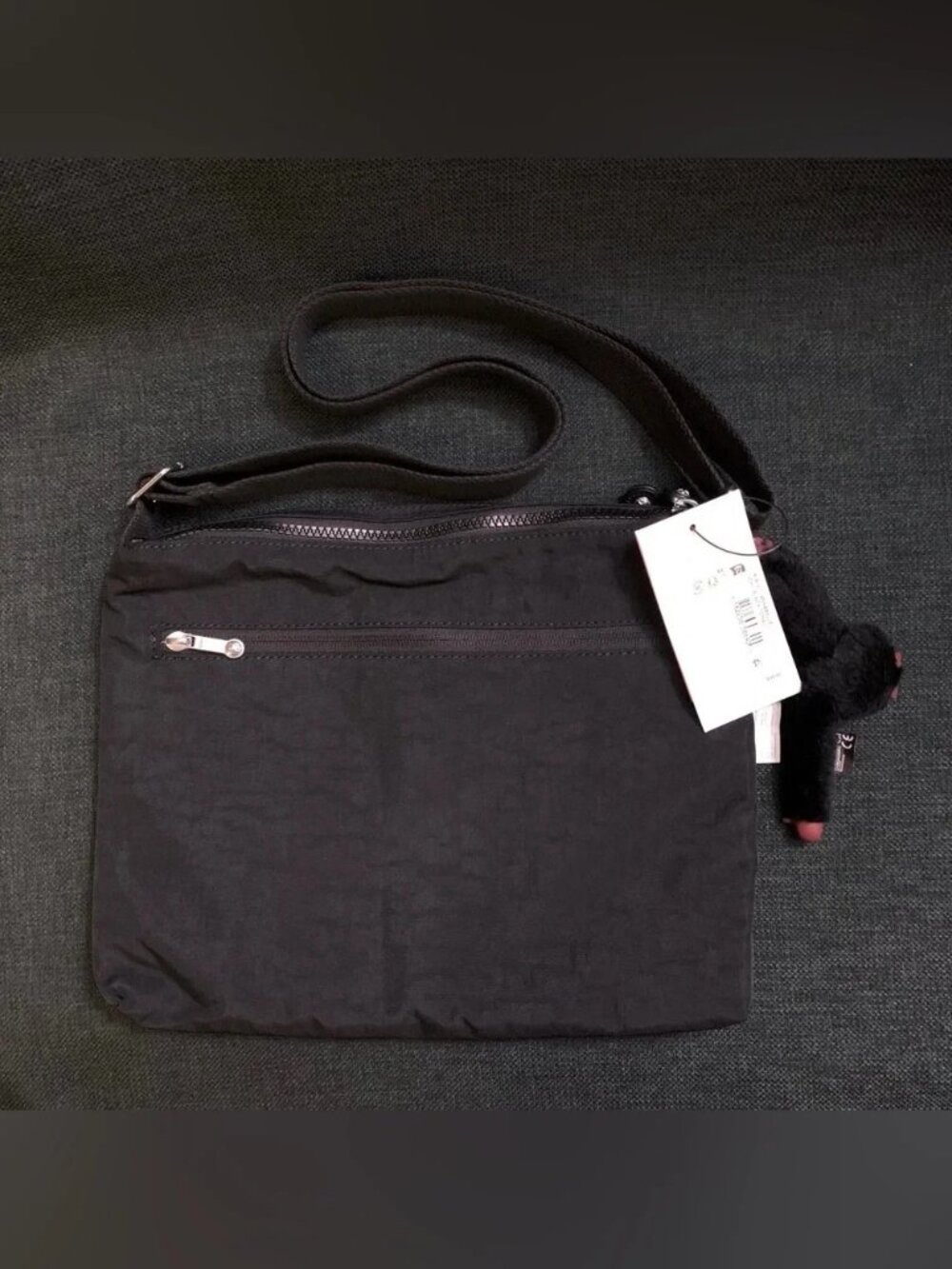 KIPLING Annabelle Nylon Zip Crossbody Shoulder Bag w/ Monkey Keychain NWT - Picture 6 of 10